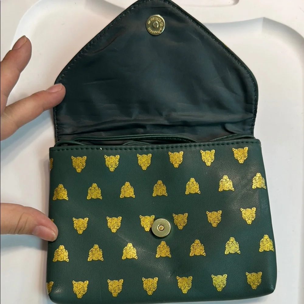 Mossimo Supply Co. Green and Gold Butterfly Clutch